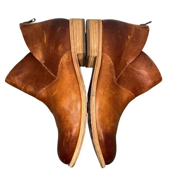 Kork Ease Ryder distressed leather ankle boots women’s 10M boho minimalist