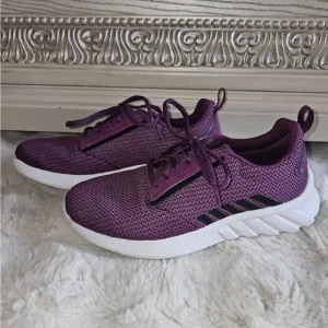K•Swiss Purple and White Athletic Sneakers with Knit Mesh Upper