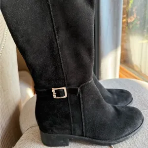 La CANADIENNE Black Suede Heeled Boots