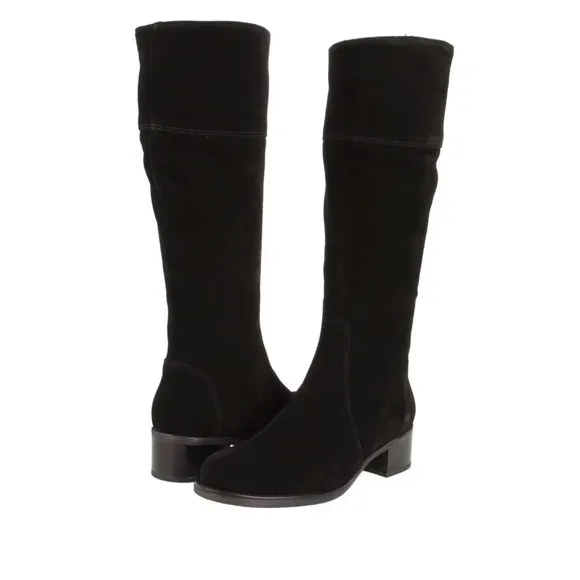La Canadienne Sz 5.5 NIB Women's Black Suede Knee-High Boots