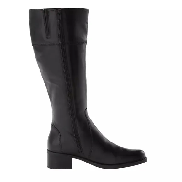 La Canadienne Womens Brown Leather Block Heel Boots Size 9.5