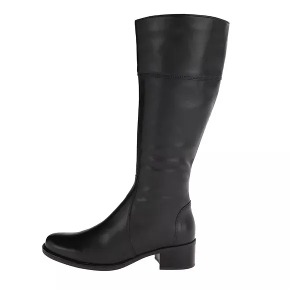 La Canadienne Womens Brown Leather Block Heel Boots Size 9.5