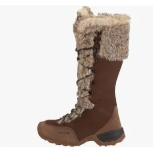 Lafuma Kokta Leather Velvet Feel Warm Fur Winter Snow Boots Brown Sz 6.5