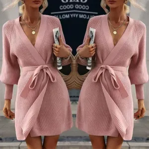 Lantern Loom Open Front Cardi - Pink