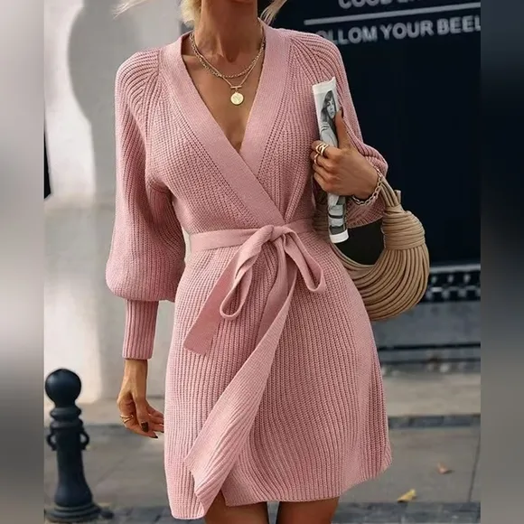 Lantern Loom Open Front Cardi - Pink