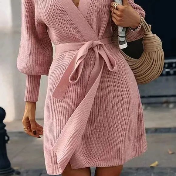 Lantern Loom Open Front Cardi - Pink