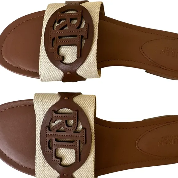 LAUREN RALPH LAUREN Allegra Slide Sandals NEW