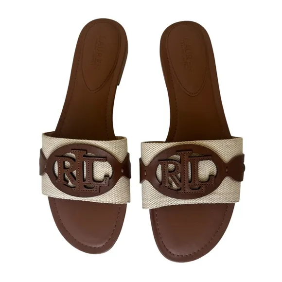 LAUREN RALPH LAUREN Allegra Slide Sandals NEW