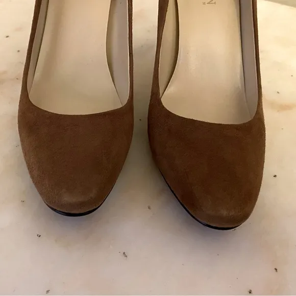 Lauren Ralph Lauren Caia Brown Suede 3.5 inch Heels Size 6.5