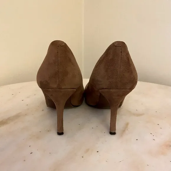 Lauren Ralph Lauren Caia Brown Suede 3.5 inch Heels Size 6.5