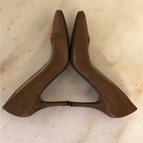 Lauren Ralph Lauren Caia Brown Suede 3.5 inch Heels Size 6.5