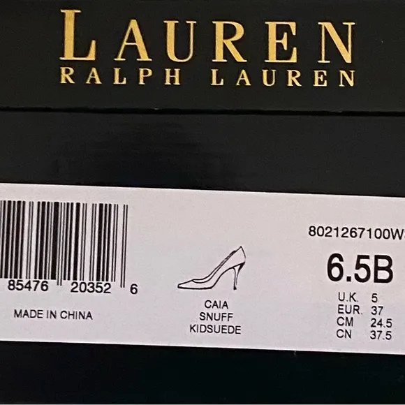 Lauren Ralph Lauren Caia Brown Suede 3.5 inch Heels Size 6.5