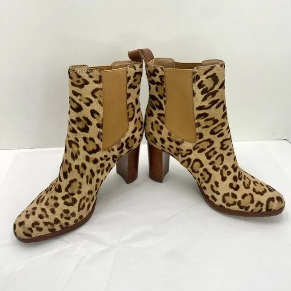 Lauren Ralph Lauren Mylah Bootie Women’s 6.5 Leopard Print Heeled  NWOB