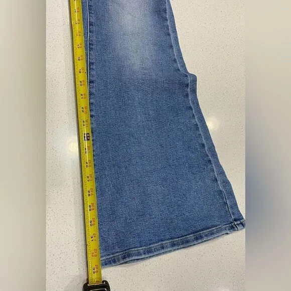 Lee Vintage Modern High Rise Flare Jeans 27x33 NWT Stretch Distressed Denim