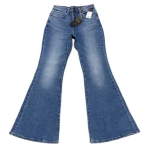 Lee Vintage Modern High Rise Flare Jeans 27x33 NWT Stretch Distressed Denim