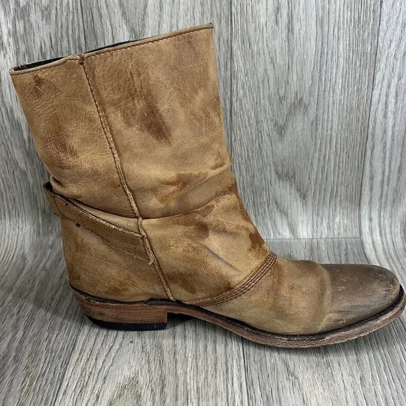 LIBERTY Black Brown Tambor Distressed Slouchy Boots