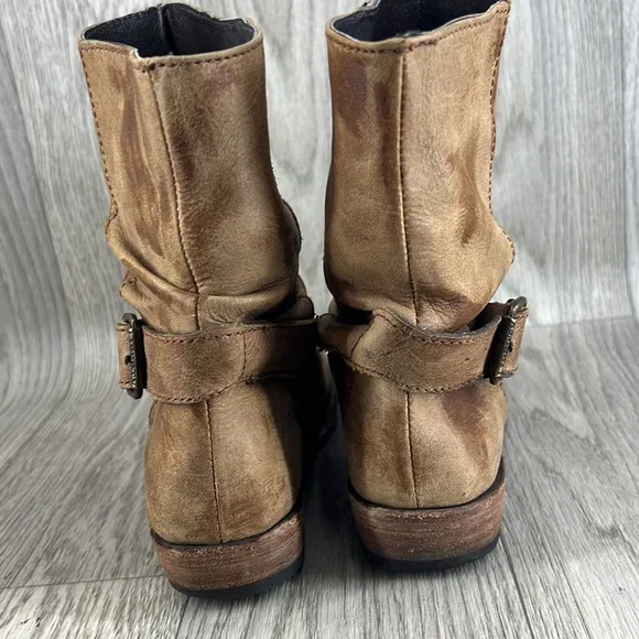 LIBERTY Black Brown Tambor Distressed Slouchy Boots