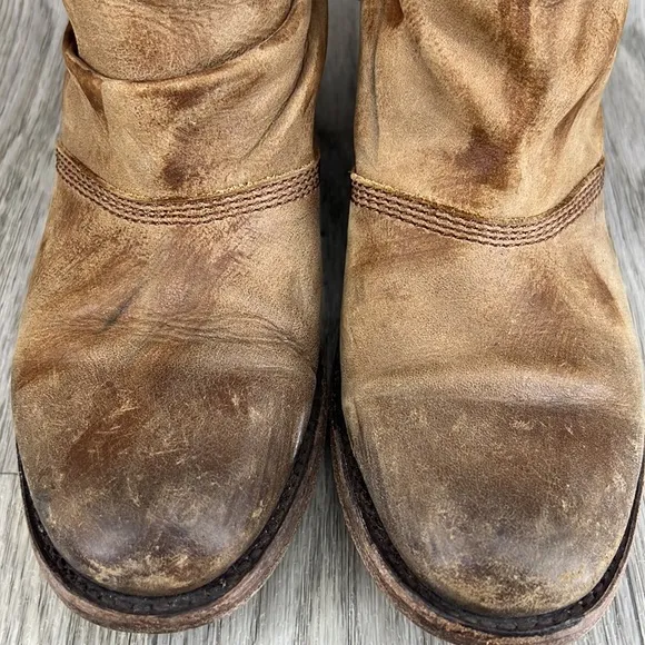 LIBERTY Black Brown Tambor Distressed Slouchy Boots