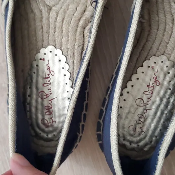 Lilly Pulitzer Metallic Seahorse Espadrille Shoes Sz9