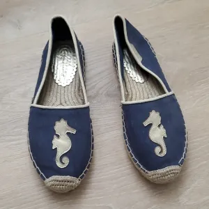 Lilly Pulitzer Metallic Seahorse Espadrille Shoes Sz9