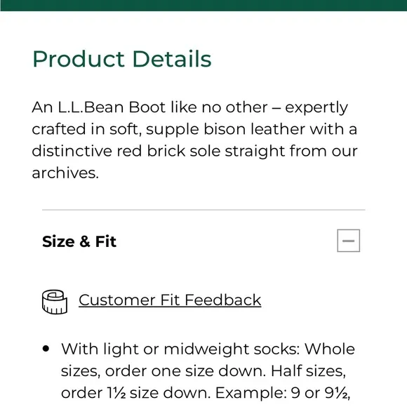 L.L.Bean Duck Boots - Bison 8”