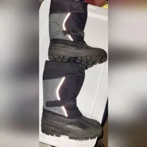 L.L.Bean Northwoods Boots, sz 5, Kids, gray &amp; blue.