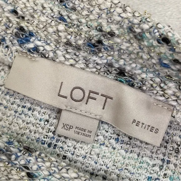 LOFT Boucle Shimmer Lounge Sweatshirt XSP Sweater