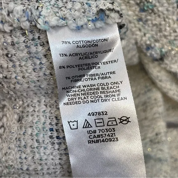LOFT Boucle Shimmer Lounge Sweatshirt XSP Sweater