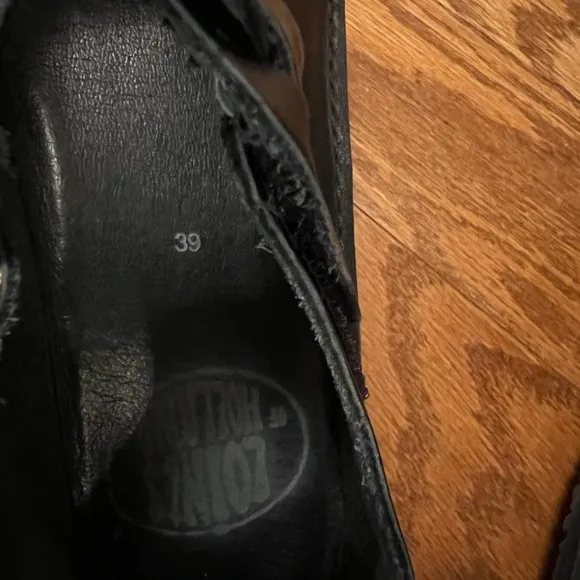 Loints of Holland Black Leather Mary Jane Shoes, size 39 (8) women’s