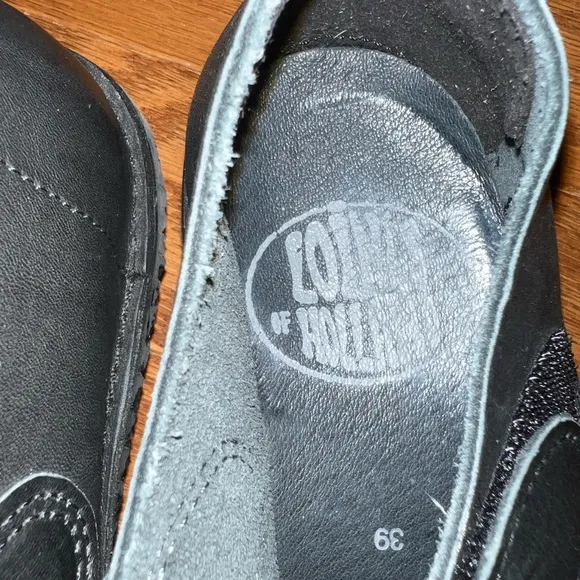 Loints of Holland Black Leather Mary Jane Shoes, size 39 (8) women’s