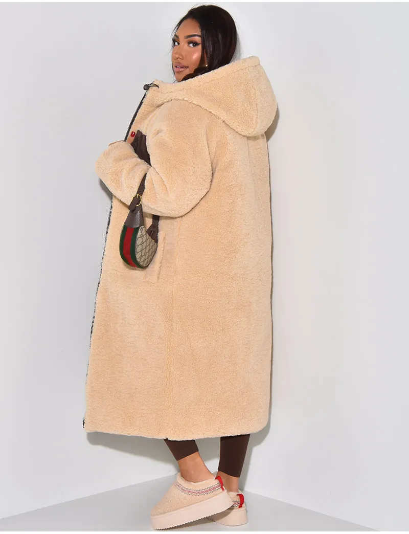 Longline Sherpa-Lined Puffer Coat | Oversized & Warm | Winter Essential