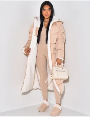 Longline Sherpa-Lined Puffer Coat | Oversized & Warm | Winter Essential