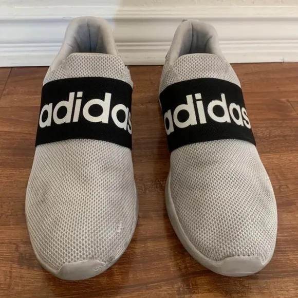 Lot of 2 ADIDAS ORIGINAL Mens Black White Mesh Low Top Sneakers  Shoes 12 &amp; 12.5