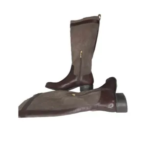 Louise et Cie Boots Womens 9 Brown LO-YVON Casual Burnt Oak Block Heels New