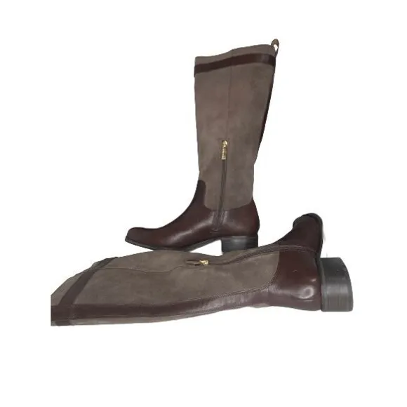 Louise et Cie Boots Womens 9 Brown LO-YVON Casual Burnt Oak Block Heels New