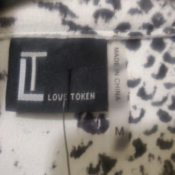 Love Token Snake Print Blk/Wht Jacket Sz M