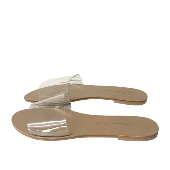 Lovers   Friends Womens Size 7 Hue Clear Slide On Sandals Casual Summer