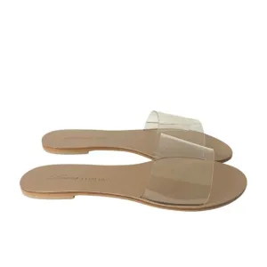 Lovers   Friends Womens Size 7 Hue Clear Slide On Sandals Casual Summer