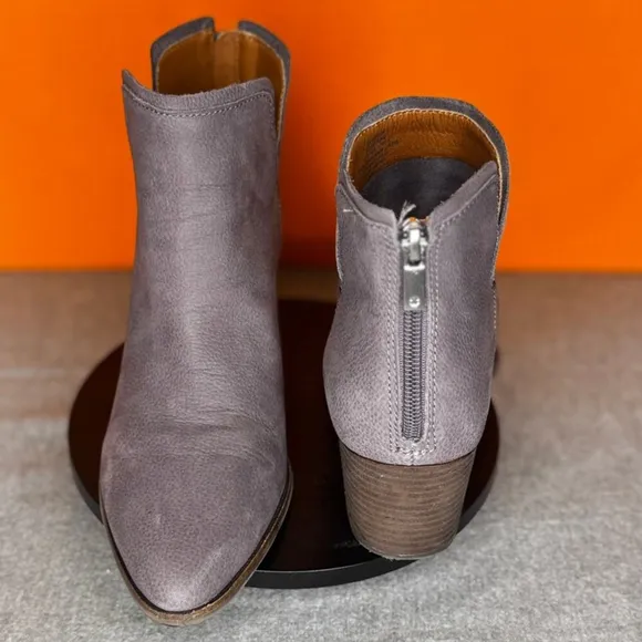 Lucky Brand Beylon Blue Soft Leather Bootie Zip Size 8.5 M EU 39.5