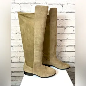 Lucky Brand Calypso Dune Tall Suede Boots Wide Calf Boots Size 12 NWOT Riding