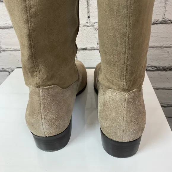 Lucky Brand Calypso Dune Tall Suede Boots Wide Calf Boots Size 12 NWOT Riding