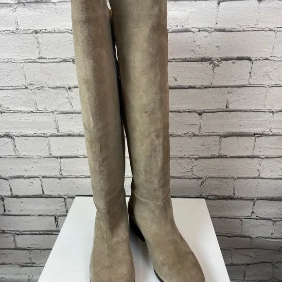 Lucky Brand Calypso Dune Tall Suede Boots Wide Calf Boots Size 12 NWOT Riding