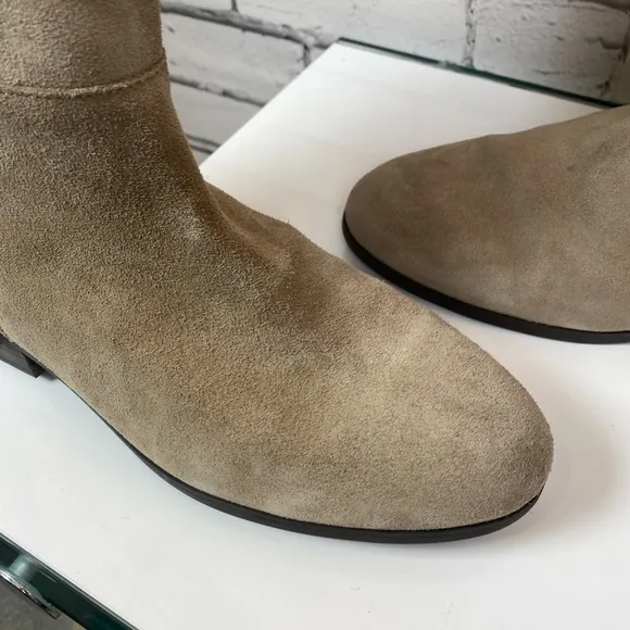 Lucky Brand Calypso Dune Tall Suede Boots Wide Calf Boots Size 12 NWOT Riding