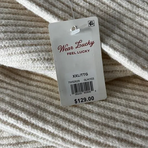 Lucky Brand Mock Neck Sweater dress whisper white - XXL