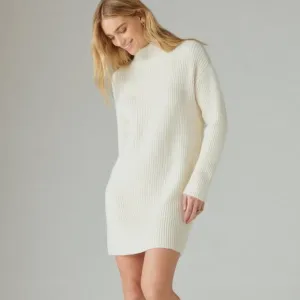 Lucky Brand Mock Neck Sweater dress whisper white - XXL