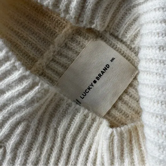 Lucky Brand Mock Neck Sweater dress whisper white - XXL