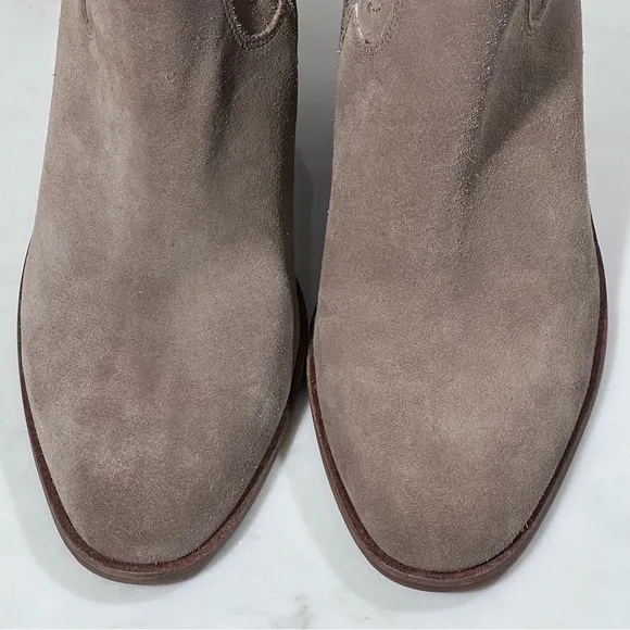 Lucky Brand NEW Waltz Suede Wedge Tan Taupe Ankle Bootie Boots Size 7.5