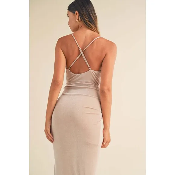 Mable Draped Detail Cami Midi Dress