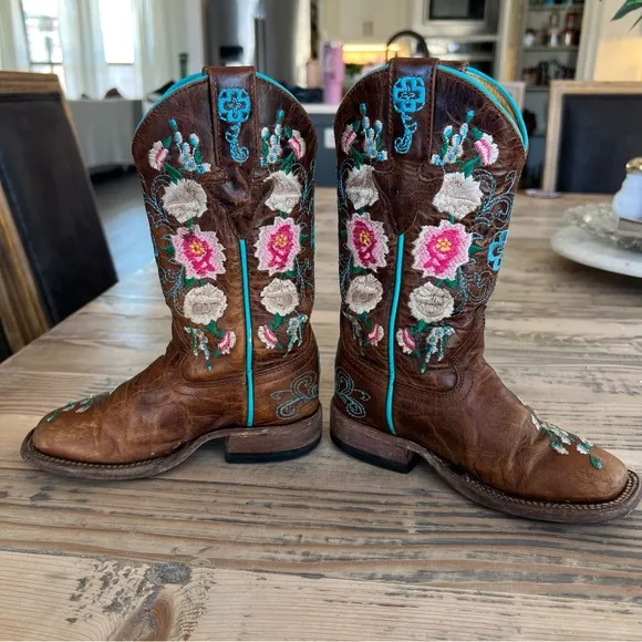 Macie Bean Honey Bunch Western Cowgirl Boots M9012 Rose Garden Toddler Girls 9