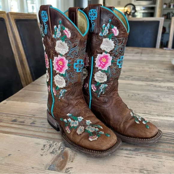 Macie Bean Honey Bunch Western Cowgirl Boots M9012 Rose Garden Toddler Girls 9